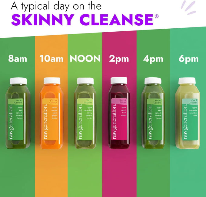 Raw Generation Skinny Juice Cleanse, 3-Day, 18 Cold-Pressed Juice Bottles