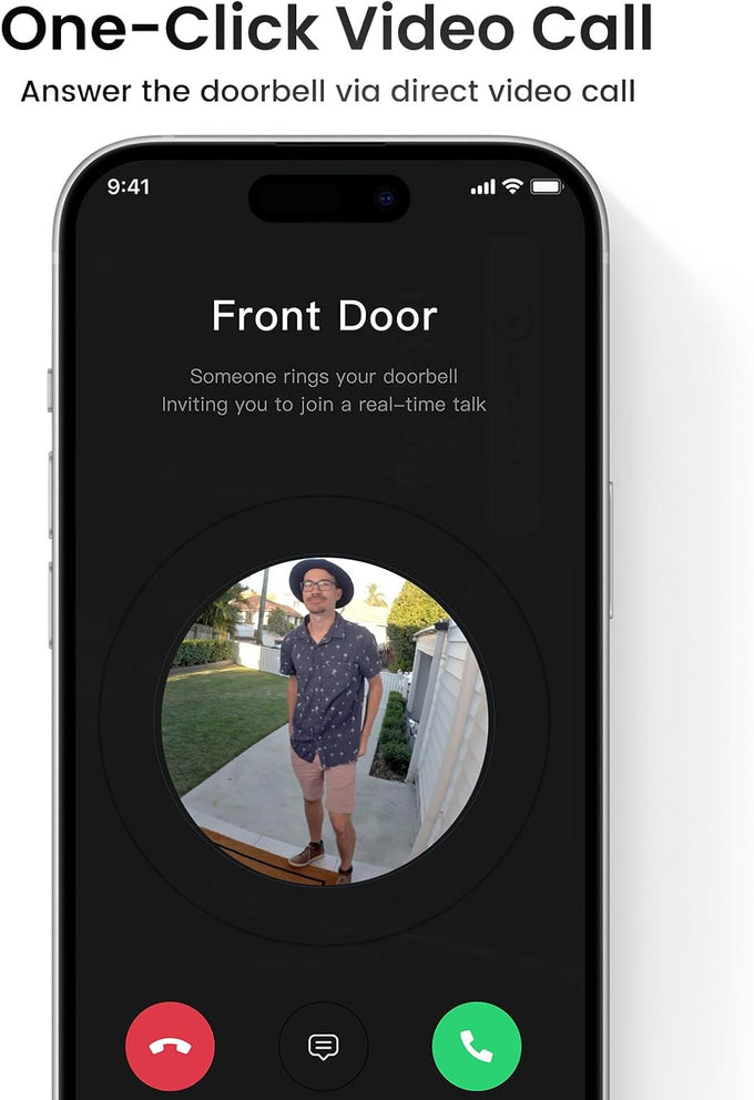 aosu Video Doorbell Camera Wireless, 2K QHD, 170° Wide Angle, 2.4 GHz WiFi