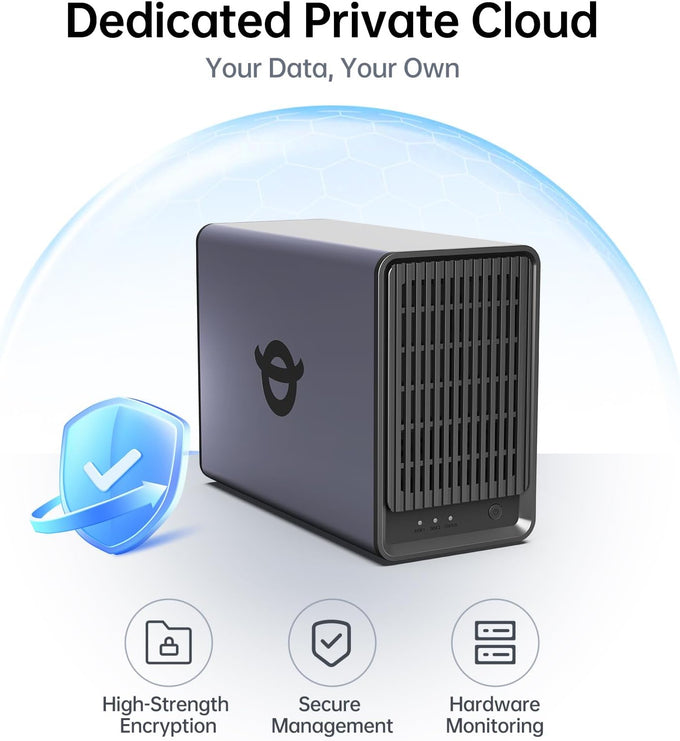 Yxk Zero1 2-Bay Desktop NAS for Home & Personal Storage(Diskless)