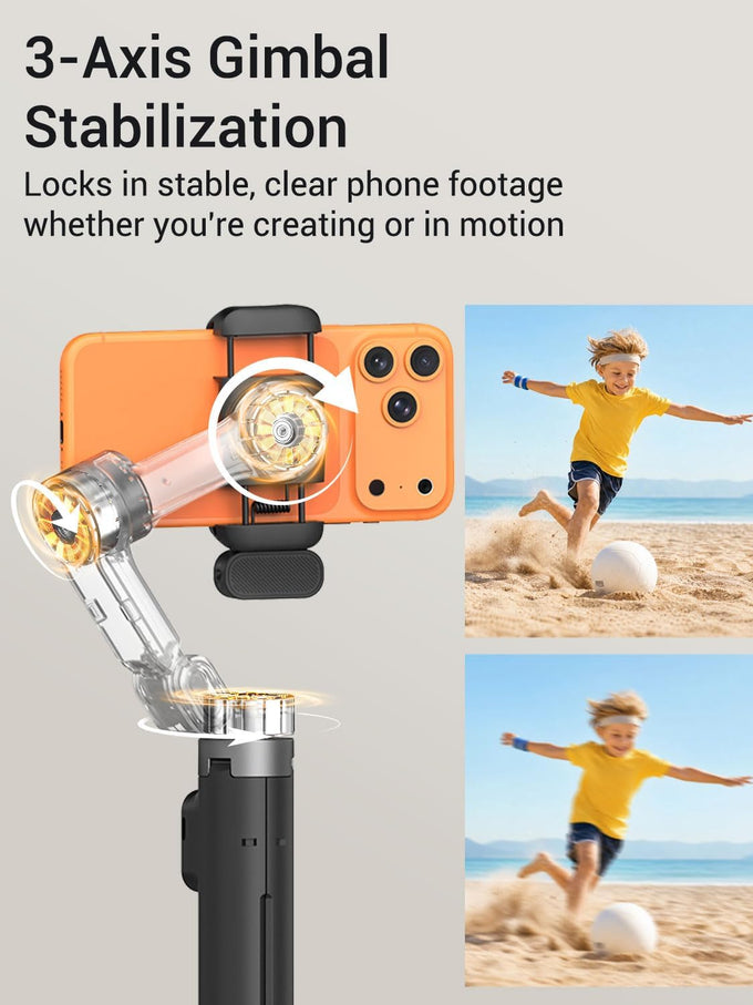 AOCHUAN Smart V3 70.9” Gimbal Stabilizer for iPhone w/AI Tracking Module
