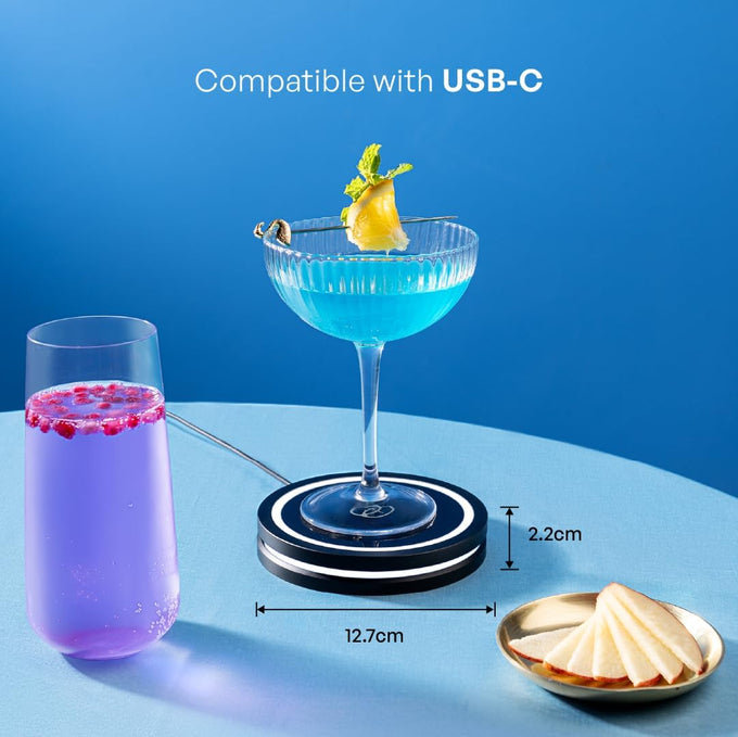 Barsys Smart Coaster 2.0 (Black) – Portable Cocktail Maker & Drink Mixer