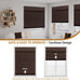 SEEYE Cordless Bamboo Roman Shades, Blackout Natural Bamboo Blinds for Indoor Windows, Roll Up Blind Privacy Shade for Home, Office, Door, UV Resistant & Easy to Install, 42" W x 64" H, Brown