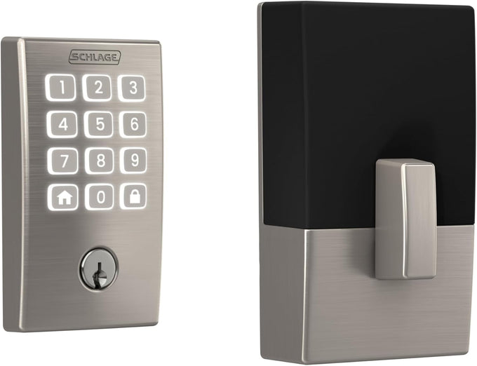 Schlage Arrive Smart WiFi Deadbolt Lock with Remsen Trim, Satin Nickel