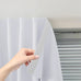 Self Adhesive Curtains Portable Blackout Curtain Simple and Easy to Install Bedroom Window Thermal Lnsulated Kitchen Room Darkening Black Small Drapes, 59" W X 96" L, White, 2 Panels