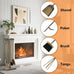 FEED GARDEN Wrought Iron Fireplace Tool Set with Stand, Antique Bronze