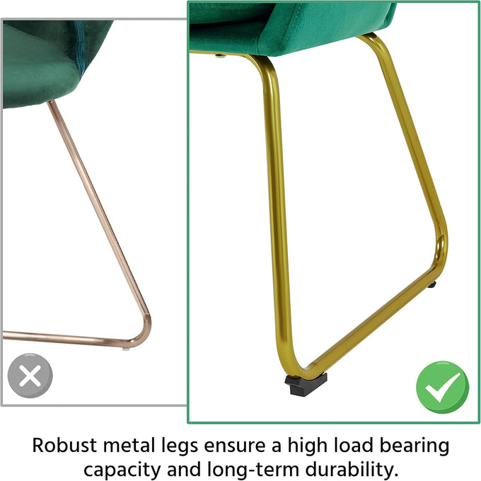 Yaheetech Flower Shape Vanity Chair with Petal Armrests, Green