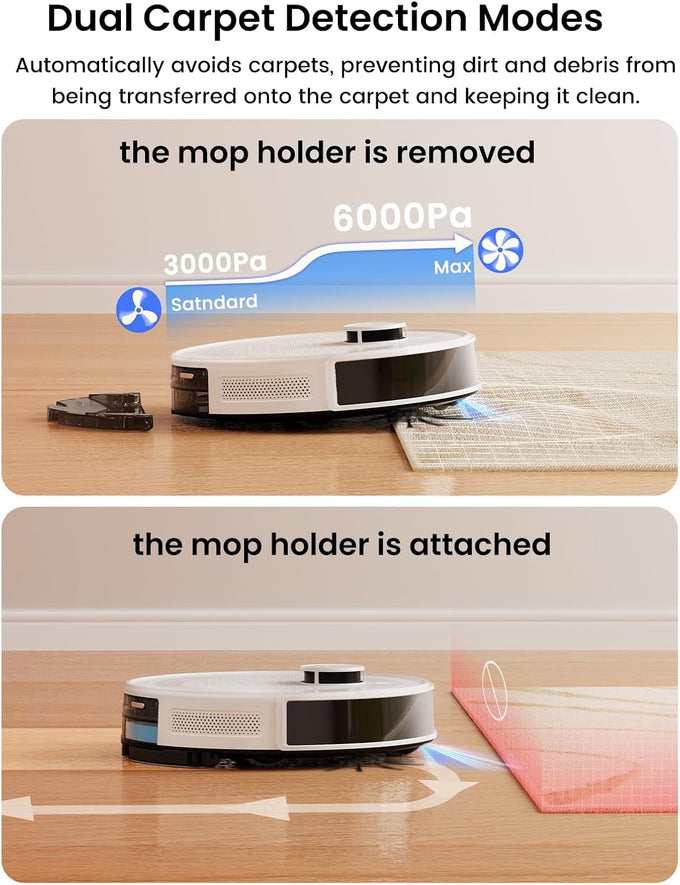 Lefant Robot Vacuum and Mop Combo with Self Emptying, 6000Pa, M2 Pro