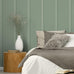 Faux Board and Batten Prepasted Wallpaper (Sage Green)