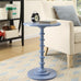 Convenience Concepts Palm Beach Spindle Table 17.75" -Traditional Solid Wood Round Side Accent, Display Pedestal for Transitional Living Room, Entryway, Hallway, or Bedroom, Blue