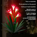 Homight Solar Metal Agave Lily Flower Garden Sculpture with LED Lights 30.3 Inch Waterproof Outdoor/Indoor Yard Decor Handmade Lawn Ornament Gift for Family Friends (3, Grass Green)