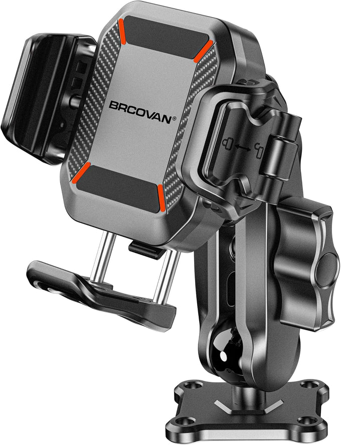 BRCOVAN Anti-Theft Phone Mount Holder with Vibration Dampener, 1s Locking