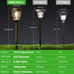 XMCOSY+ Solar Pathway Lights Outdoor 6 Pack, 2 Lighting Solar Garden Lights