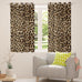 Feelyou Kids Leopard Print Window Curtains, Cowhide Blackout Curtains Boys Girls Brown Cow Fur Darkening Drapes for Bedroom Animal Living Room Window Treatments (2 Panels, 52 x 96 Inch)