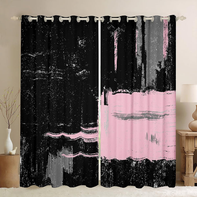 Feelyou Rose Abstract Art Curtains Living Room 2 Panels 52 x 84 Inch Kids
