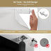 No Tools No Drill Blackout Roman Shades, White, 35" W × 39" H
