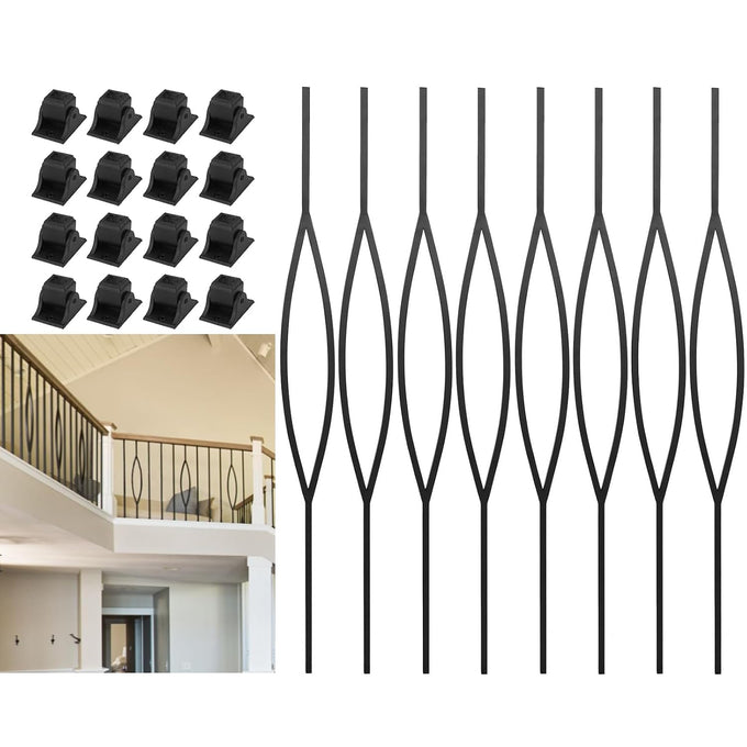 Sidasu 8-Pack 44" Iron Balusters for Staircase Interior
