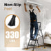HBTower 4 Step Ladder with Wide Anti-Slip Pedal and Cushioned Handle