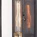 Outdoor Wall Light Fixture, Brass Exterior Wall Lantern, Waterproof Outdoor Wall Sconce Front Porch Light with Unique Door Design for Garage Garden Patio Staircase Balcony