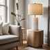 PoKat 23" Modern Ceramic Table Lamp Set of 2 for Living Room Bedroom, White