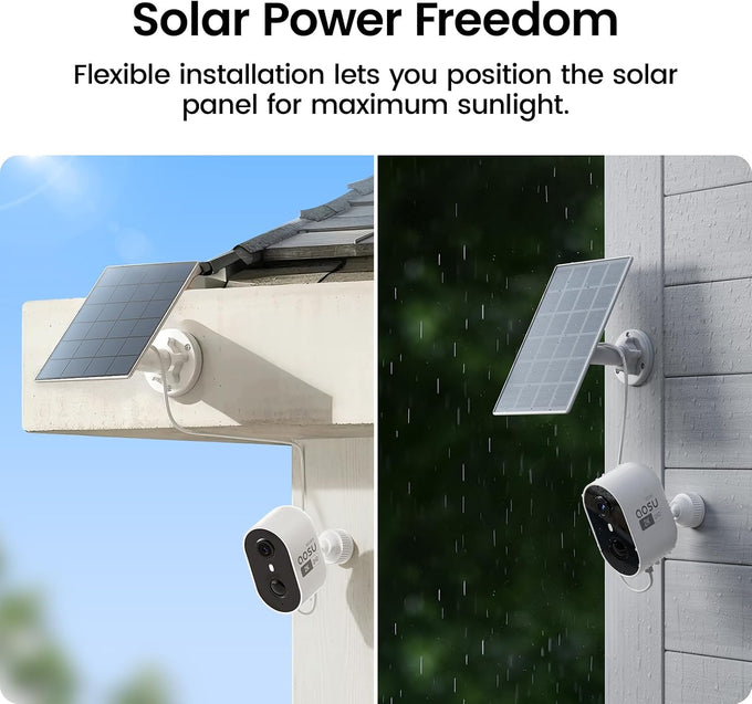 aosu 2K Solar Security Cameras Wireless Outdoor System, 4-Cam-Kit