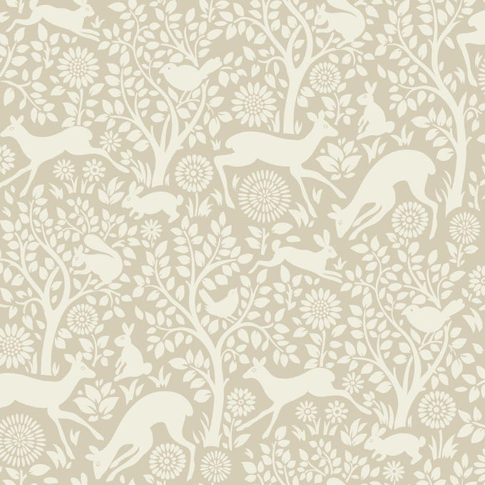 Beacon House HAS01236 Anahi Forest Fauna Wallpaper, Neutral