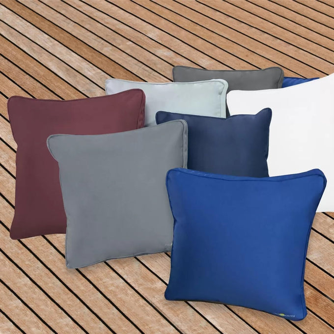 Oceansouth Boat Deck Pillow/Outdoor Waterproof Throw Pillow (Maroon, 20 x 20) Cushion Outdoor Furniture Lumbar Back for Chair Patio seat Cover Chairs Home Decor Pillows Waterproof Bed Cases Garden