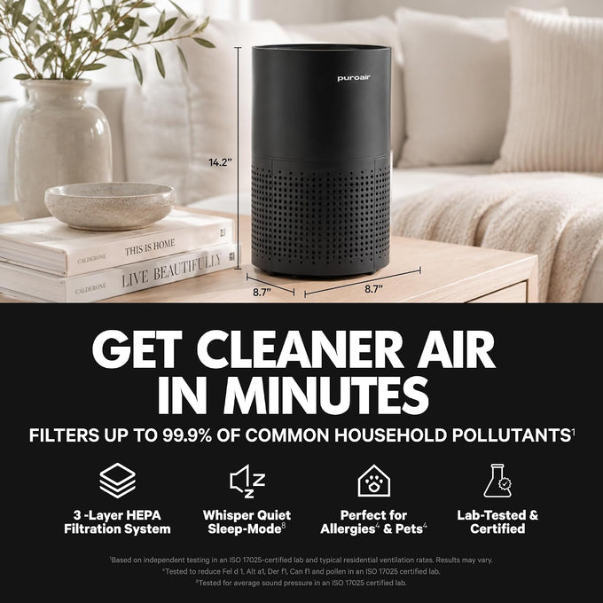 PuroAir 240 HEPA Air Purifiers for Home Pets Bedroom - 1,000 Ft²