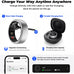 Smart Ring for Women Men, Sleep Tracker, 12 Sports Modes, Size 14 Black