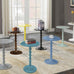 Convenience Concepts Palm Beach Spindle Table 17.75" -Traditional Solid Wood Round Side Accent, Display Pedestal for Transitional Living Room, Entryway, Hallway, or Bedroom, Blue