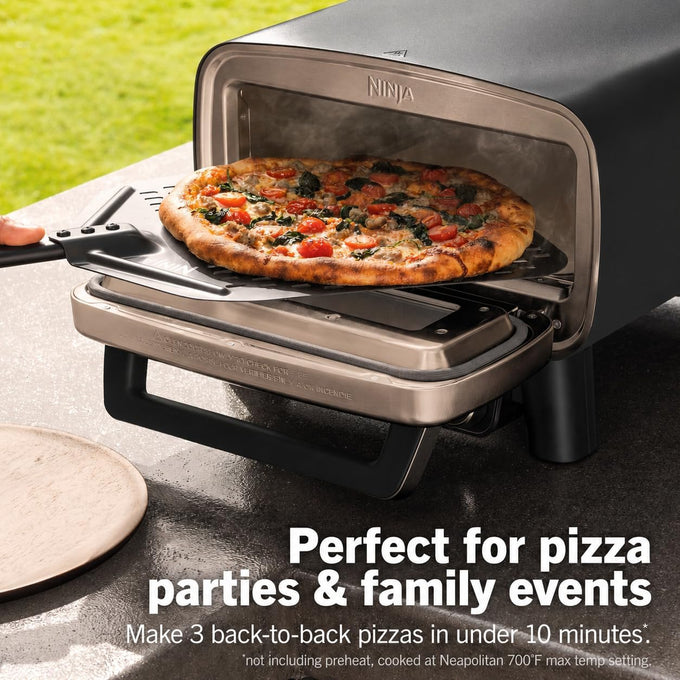 Ninja Artisan Pizza Oven, 12-in Pizza in 3-Min, 700F, 5-in-1, Gray, MO201