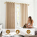 KAMANINA 2 Pack Double Curtain Rod 32 to 86 Inch, Gold Blackout Drapery Rod