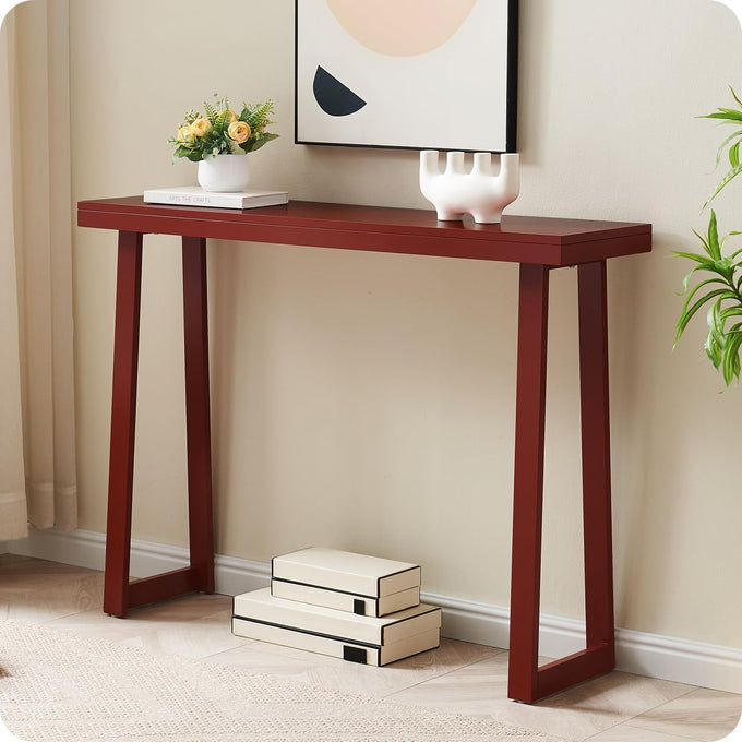 Kings Brand Furniture Claude Narrow Console Table, 36-Inch Wood Entryway Table for Hallway, Living Room or Behind Sofa, Modern Accent Sofa Table for Foyer, Space Saving Design (Honey Ginger)