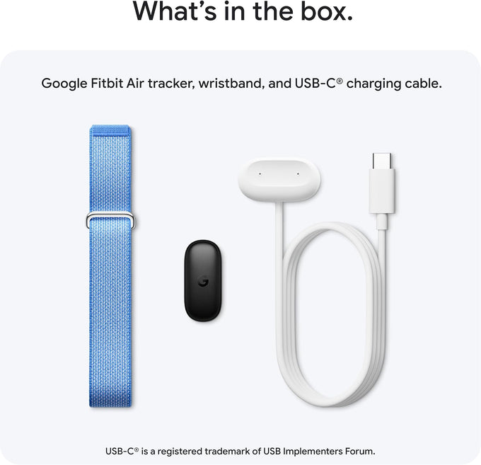 Fitbit Google Air - Screenless Activity Tracker - Obsidian