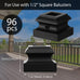 Moxweyeni 96 Pcs Iron Baluster Shoes for Square Staircase Balusters