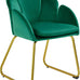 Yaheetech Flower Shape Vanity Chair with Petal Armrests, Green