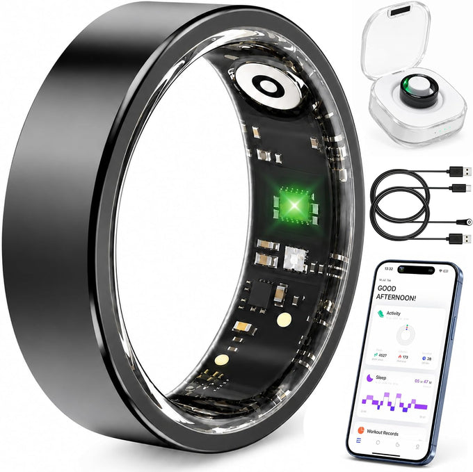 Smart Ring Fitness Tracker for Men & Women with Sleep, Heart Rate & SpO2