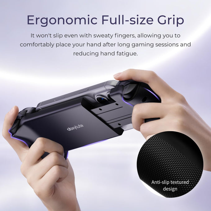abxylute S8 Lite Type-C Mobile Gaming Controller for iPhone 18 Pro Max/iPhone Duo, iPhone15/16/17, iPad Mini 6/7 Android Phones Tablets, Portable Gamepad with Hall Joystick, Hall Trigger, Customizable Buttons＆Key Mapping, Plug and Play (black)