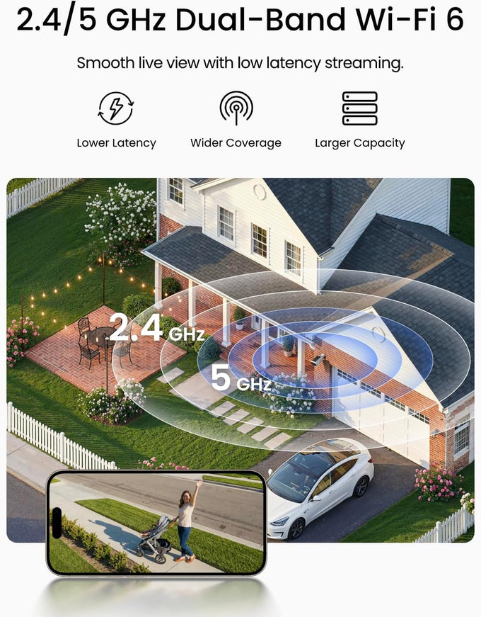 REOLINK 3K Security Cameras Wireless Outdoor WiFi 6 AI Detection, 4 Cam Kit