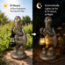 Large 17-In Solar Turtle Garden Statue with Lantern for Outdoor Yard Decor