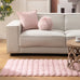Ashler Faux Rabbit Fur Rug, White 5x7 FT Fluffy Soft Runner Area Rugs, Rectangle Fuzzy Carpet for Living Room, Bedroom, Machine Washable - 3D Bubble Mat