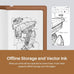 HUION Note Digital Notebook with Real-Time & Offline Sync, Battery-Free Pen