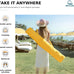 7ft Patio Beach Umbrella with Fringe, Outdoor Umbrella for Poolside, Yellow