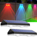 Solar Fence Lights Outdoor, 2700/4000/6000K 3 Mode, 8-12H, Black, 8 Pack