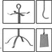 Fire Beauty 5 Pcs Wrought Iron Fireplace Tool Set Indoor Outdoor Fire Pit