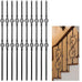 10 Pcs Wrought Iron Balusters, Single Knuckle Balusters