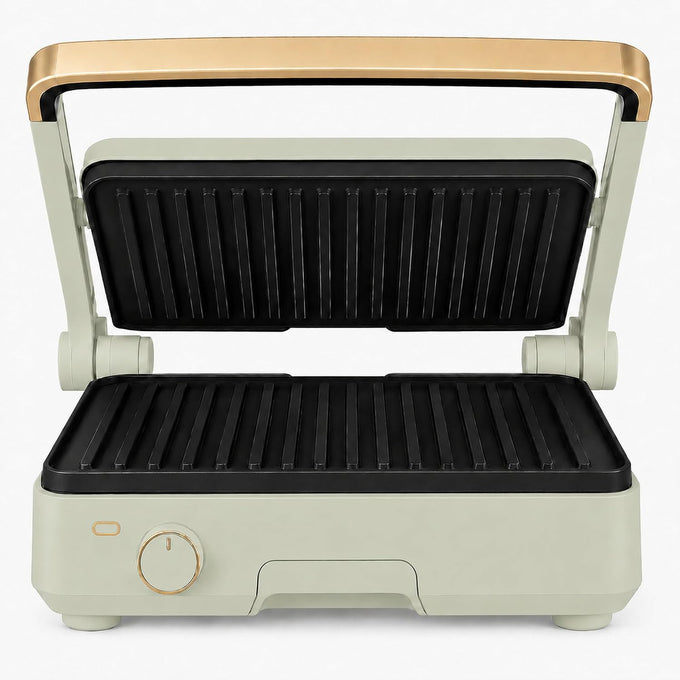 Panini Press & Indoor Grill 2-in-1 1200W High-Performance Sandwich Maker with Removable Non-Stick Plates (Sage Green)