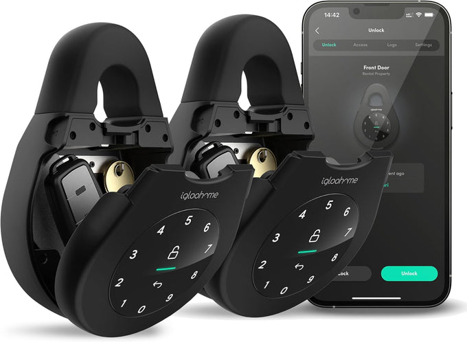 igloohome Keybox 3 Smart Lock Box, Large Key Safe w/Airbnb Sync (iOS/Android) – Remotely Generate Bluetooth-Keys & Pin Codes Without Internet