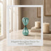 Bombara Teal Hourglass Decorative Object – Small Transparent Glass Sand Timer Modern Home Decor Accent – Shelf & Coffee Table Decor for Office & Living Room – 14", Blue & Green