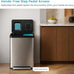Home Zone Living 19 Gallon Kitchen Trash Can with Dual Compartments