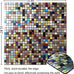 10 Sheets Peel and Stick Backsplash Tile, Self-Adhesive Mosaic Tile, Stick on Kitchen, Bathroom Vanities, Fireplace Décor, Laundry Table (1.0 Mixed Colors)
